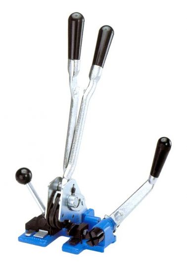 Устройство для натяжения, скрепления и обрезки полипропиленовой ленты